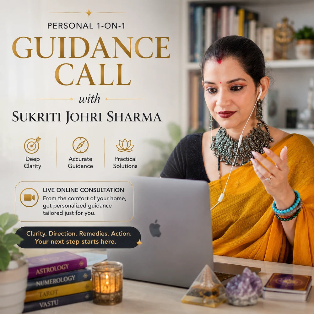 Personal 1-on-1 Guidance Call with Numerojyotish Sukriti Johri Sharma